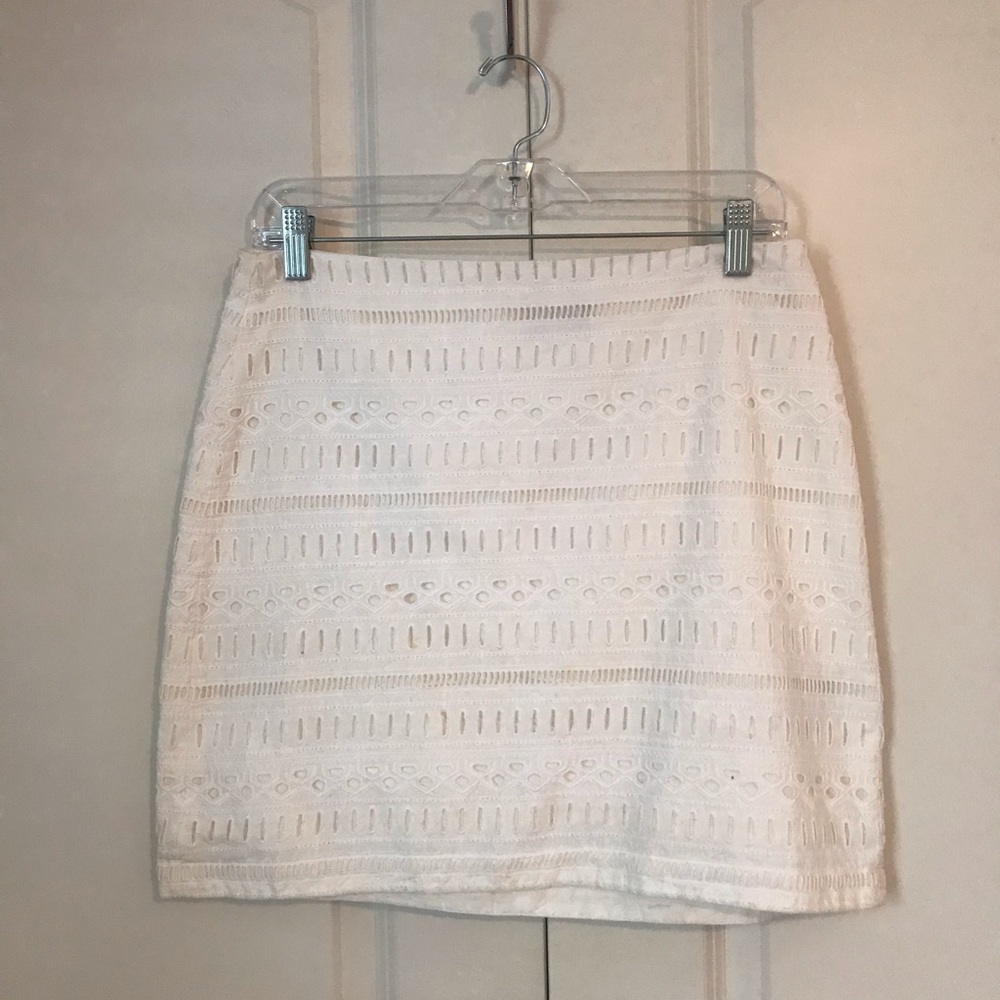 Gap White Embroidery Skirt